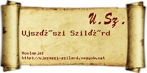 Ujszászi Szilárd névjegykártya