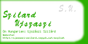 szilard ujszaszi business card